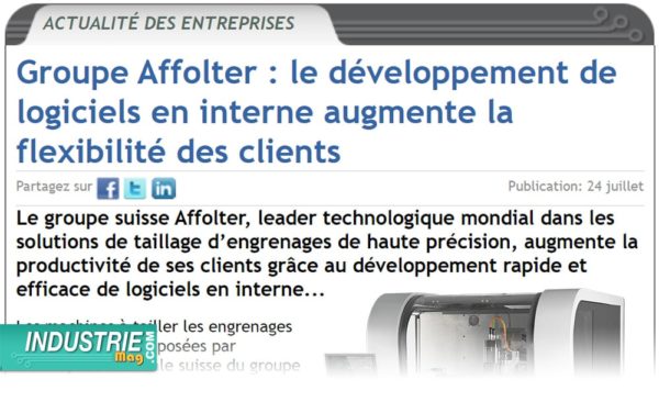 2024.07.24 industrie mag.com affolter logiciel cnc machine outil taillage photo Verzahnung in hoher Präzision - Digital Manufacturing Magazin - 24.07.2024