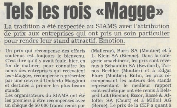 Tels les rois «Magge» - Journal du Jura | 28.05.1994