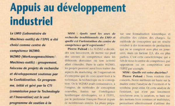 Appuis au développement industriel - MSM, le Mensuel de l'industrie | 2.1997