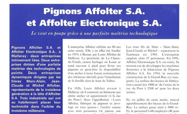 Le vent en poupe grâce à une parfaite maîtrise technologique - Reuve de la CEP | no75 - 3.1997