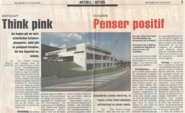 Think pink / Penser positif - Biel Bienne | 18.06.2003