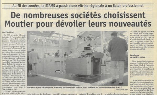 SIAMS 2004 - Quotidien jurassien | 14.05.2004