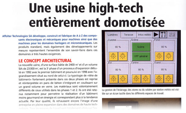 Une usine high-tech entièrement domotisée | Domotech - no3 | 11.2007