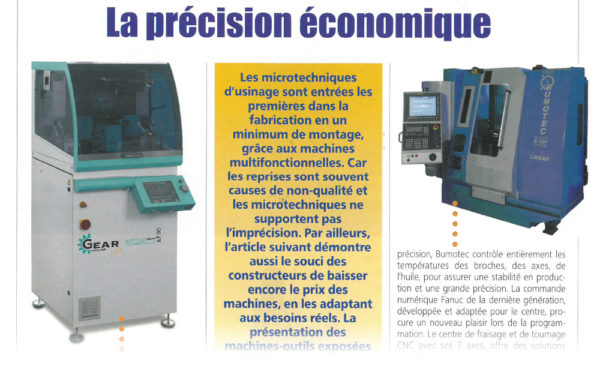 La précision écomomique - Machines Production | no873 - 12.09.2008