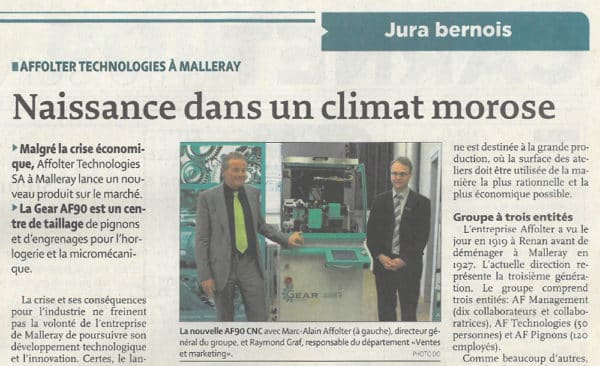 Naissance dans un climat morose - Le Quotidien Jurassien | 06.05.2009