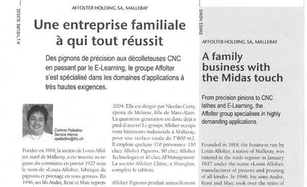 Une entreprise familiale à qui tout réussit - Revue FH | no10 - 04.06.2009