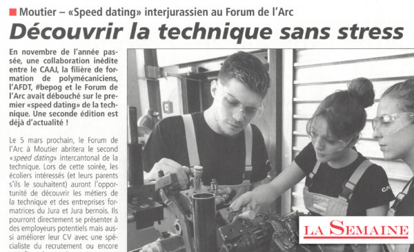 Article de presse - La Semaine - Speed dating, interjurassien