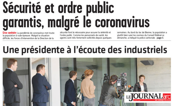 Mme Simonetta Sommaruga en visite dans les entreprises du Jura bernois | Corona Virus - Journal du Jura