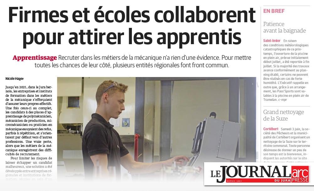 Firmes et écoles collaborent pour attirer les apprentis